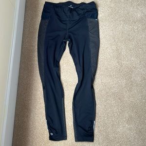 Athleta relay tights, medium, reflective dots
